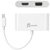 Переходник j5create JCA174 USB-C to VGA/HDMI (White) купить в интернет-магазине icover