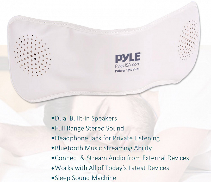 Беспроводные динамики для подушки Pyle Bluetooth Pillow Speaker PPSP18 (White) купить в интернет-магазине icover