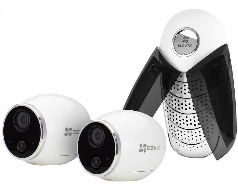 IP-камера Ezviz Mini Trooper Wi-Fi с базовой станцией и доп. камерой (White) купить в интернет-магазине icover