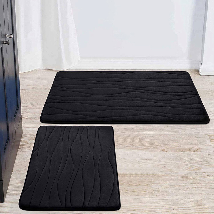 Набор ковриков для ванной Ridberg Bолна 40x60, 50x80 (Black) купить в интернет-магазине icover