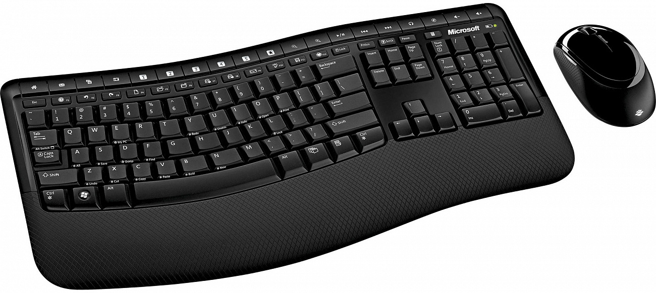Microsoft Wireless Comfort Desktop 5000 (CSD-00017) - беспроводные клавиатура и мышь (Black) купить в интернет-магазине icover