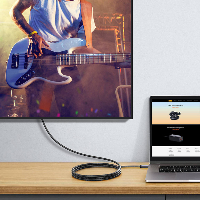 Кабель Baseus High Definition Graphene (WKGQ020401) HDMI 2.0 4K 60Hz 5m (Black) купить в интернет-магазине icover
