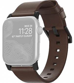 Ремешок Nomad Modern Strap (NM1A4RBM00) для Apple Watch Series SE/6/2/3/4 42/44 mm (Brown/Black)