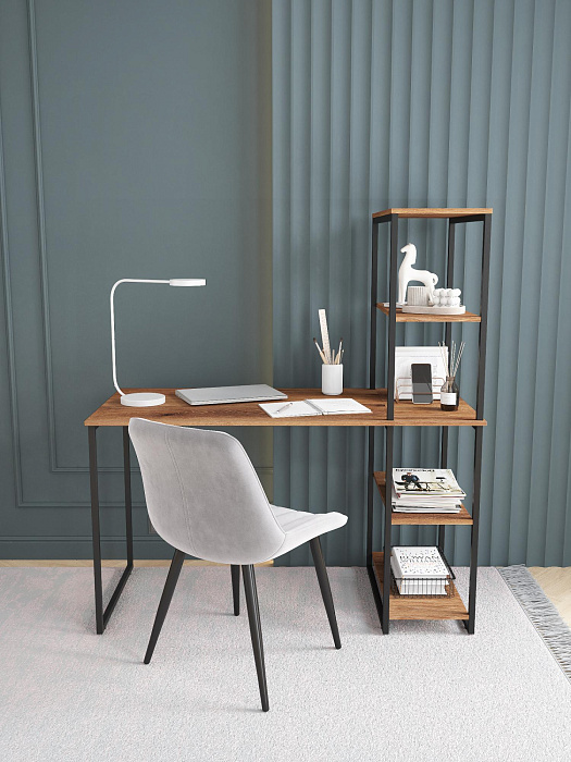 Стол-стеллаж лофт RIDBERG MEMPHIS (Dark Oak/Black) купить в интернет-магазине icover