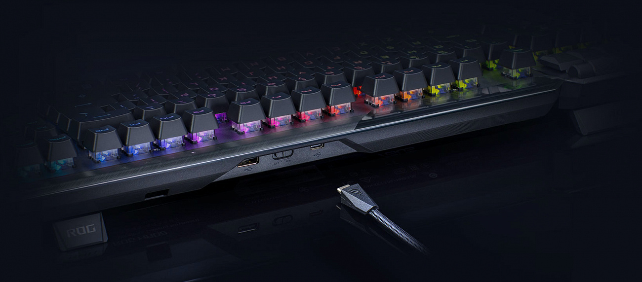Игровая клавиатура Asus ROG Claymore II (90MP01W0-BKRA00) RX Red USB/2.4GHz (Black) купить в интернет-магазине icover