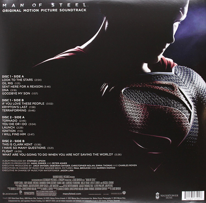 Виниловая пластинка 2 LP Hans Zimmer - OST Man Of Steel (2013) купить в интернет-магазине icover