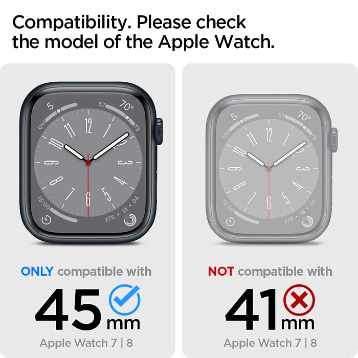 Spigen Ultra Hybrid (ACS04180) для Apple Watch 7 / 8 45mm (Clear) купить в интернет-магазине icover