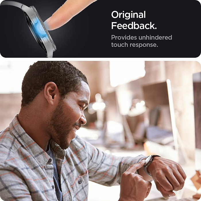 Защитное стекло Spigen Tempered Glass Screen Protector GlasTR EZ FIT (AGL03747) для Galaxy Watch 4 Classic 42mm (Clear) купить в интернет-магазине icover