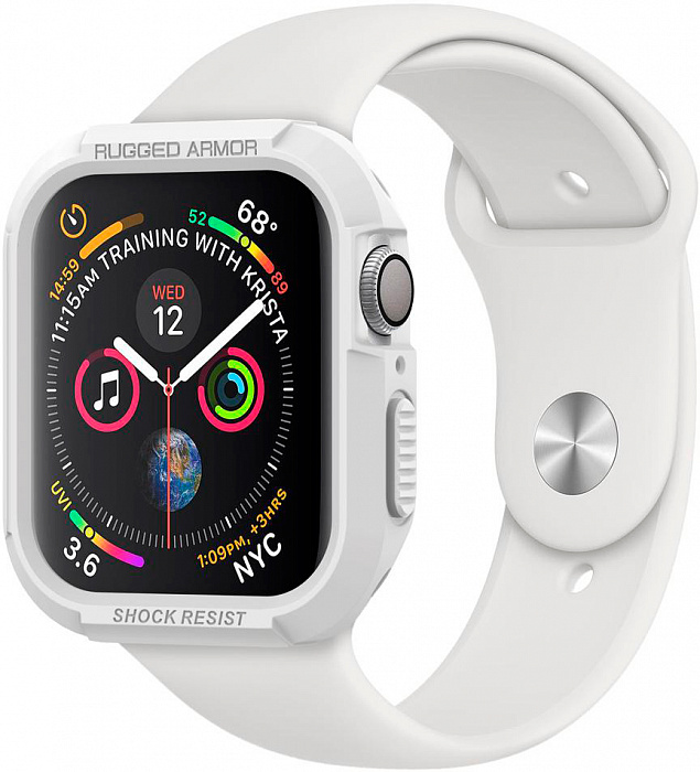 Чехол Spigen Rugged Armor (062CS24471) для Apple Watch SE/6/4 44mm (White) купить в интернет-магазине icover