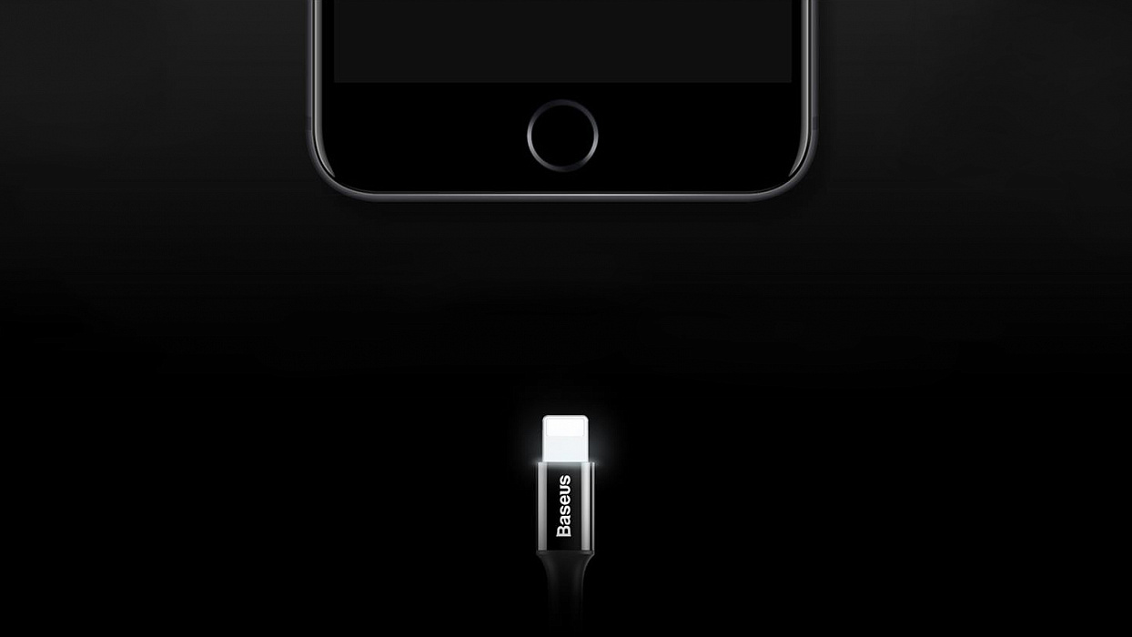 Кабель для iPod, iPhone, iPad Baseus Shining Cable with Jet metal 1m USB to Lightning CALSY-01 (Black) купить в интернет-магазине icover