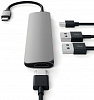 Мультипереходник Satechi Slim Aluminum Type-C Multi-Port Adapter 4K HDMI (Space Grey) купить в интернет-магазине icover