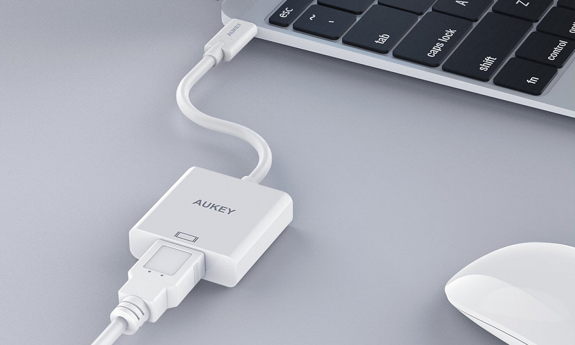 Адаптер Aukey CB-C01 USB-C 3.1 to HDMI (White) купить в интернет-магазине icover