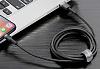 Кабель для iPhone, iPad Baseus Cafule (CALKLF-BV1) USB to Lightning 1m (Gold/Black) купить в интернет-магазине icover