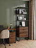 Стеллаж лофт RIDBERG DENVER модуль 2 (Dark Oak/Black) купить в интернет-магазине icover