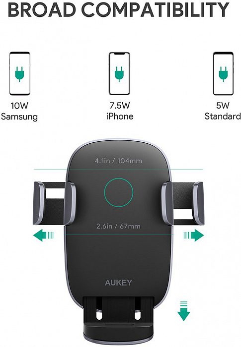 Автомобильный держатель Aukey Navigator Wind II (HD-C52) для смартфона (Black) купить в интернет-магазине icover