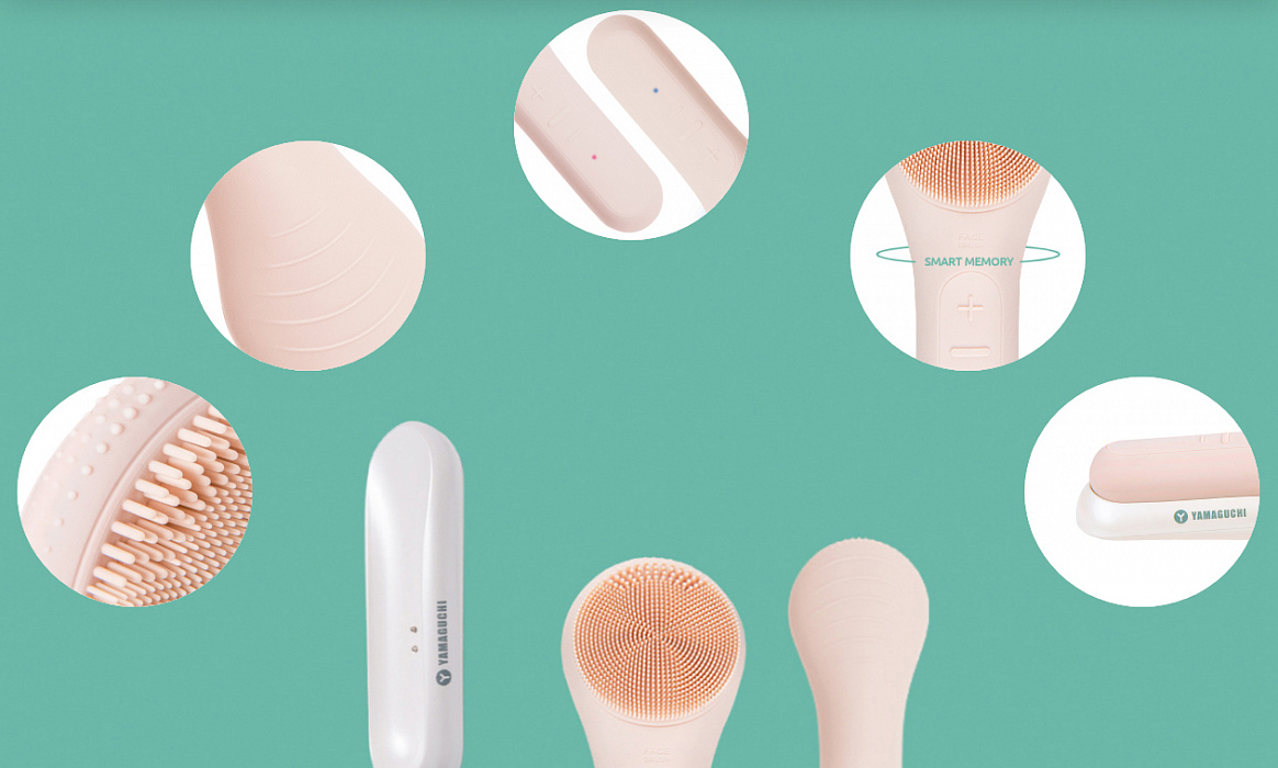 Прибор для очищения кожи и массажа лица Yamaguchi Silicone Cleansing Brush (Peach) купить в интернет-магазине icover