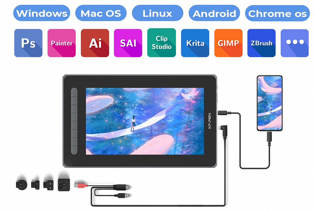 Интерактивный монитор-планшет XP-Pen Artist 12 V2 (Black) купить в интернет-магазине icover