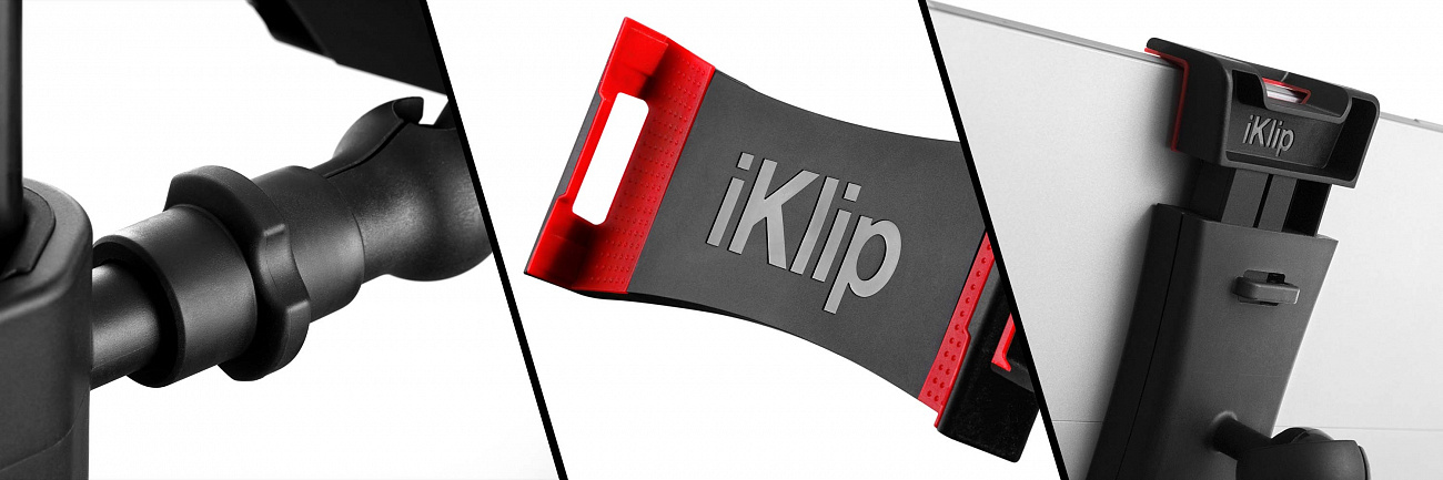 Держатель на микрофонную стойку IK Multimedia iKlip 3 (IP-IKLIP-3-IN) для планшета до 12.9" (Black) купить в интернет-магазине icover