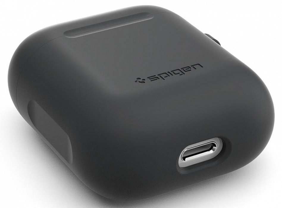 Чехол Spigen Silicone Case (066CS24811) для AirPods (Charcoal) купить в интернет-магазине icover