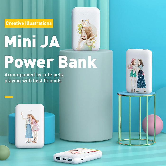 Внешний аккумулятор Baseus Mini JA 10000mAh PPX10-MD02 (Cat White) купить в интернет-магазине icover