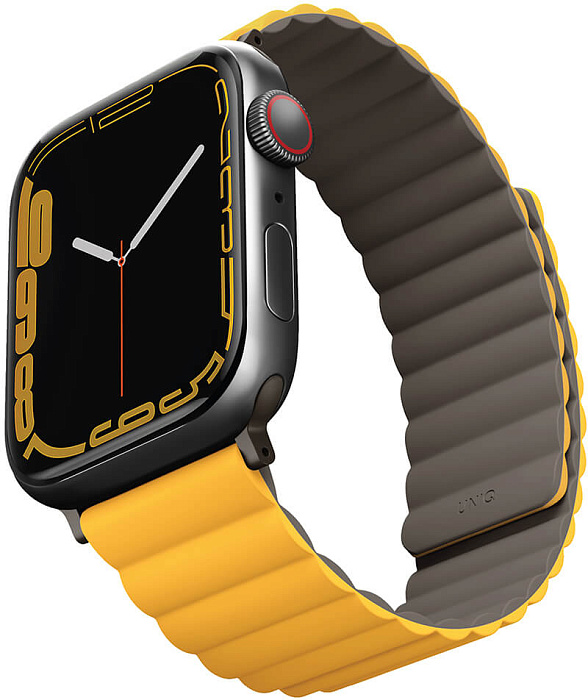 Ремешок Uniq Revix reversible Magnetic (45MM-REVMUSKAK) для Apple Watch 42/44/45 mm (Mustard/Khaki) купить в интернет-магазине icover