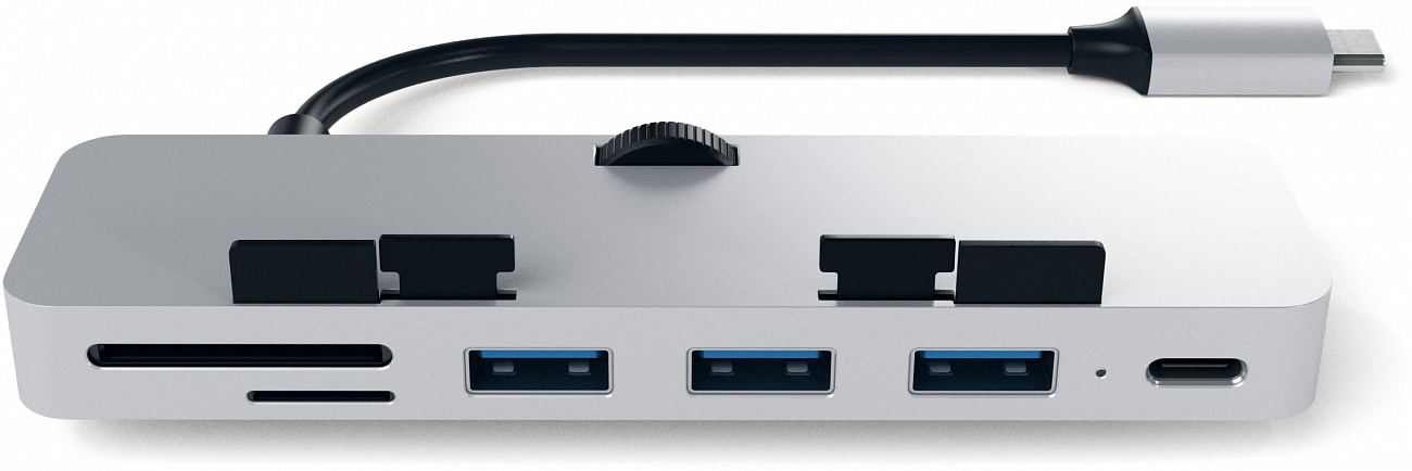 USB-концентратор Satechi Aluminum Type-C Clamp Hub Pro (Silver) купить в интернет-магазине icover
