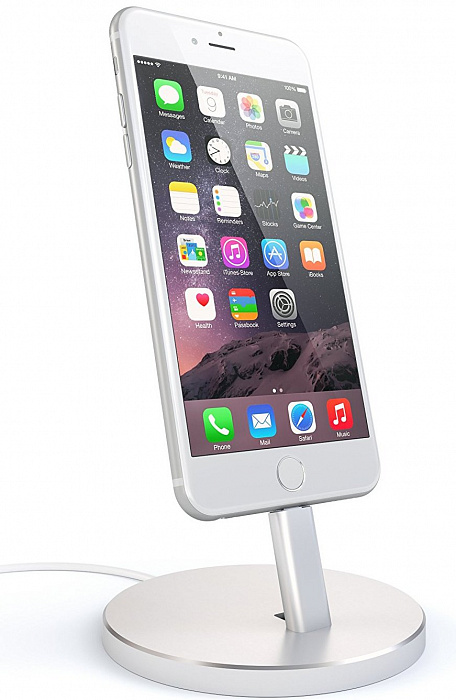 Док-станция Satechi Aluminum Lightning Charging Stand для iPhone (Silver) купить в интернет-магазине icover
