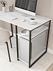 Стол письменный с полкой для ПК RIDBERG GILBERT (White/Black) купить в интернет-магазине icover