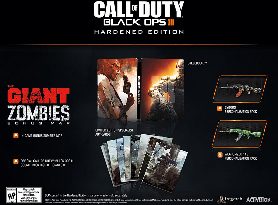 Call of Duty: Black Ops III. Hardened Edition - видеоигра на PS4 (Английская версия) купить в интернет-магазине icover