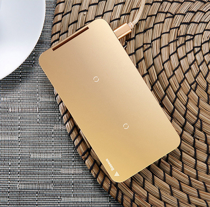 Беспроводное зарядное устройство Baseus (WXHSD-0V) для iPhone X (Gold) купить в интернет-магазине icover