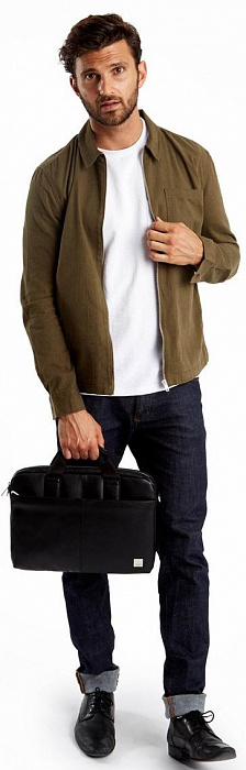 Сумка Knomo Stanford (154-258-BLK) для ноутбука 13'' (Black) купить в интернет-магазине icover