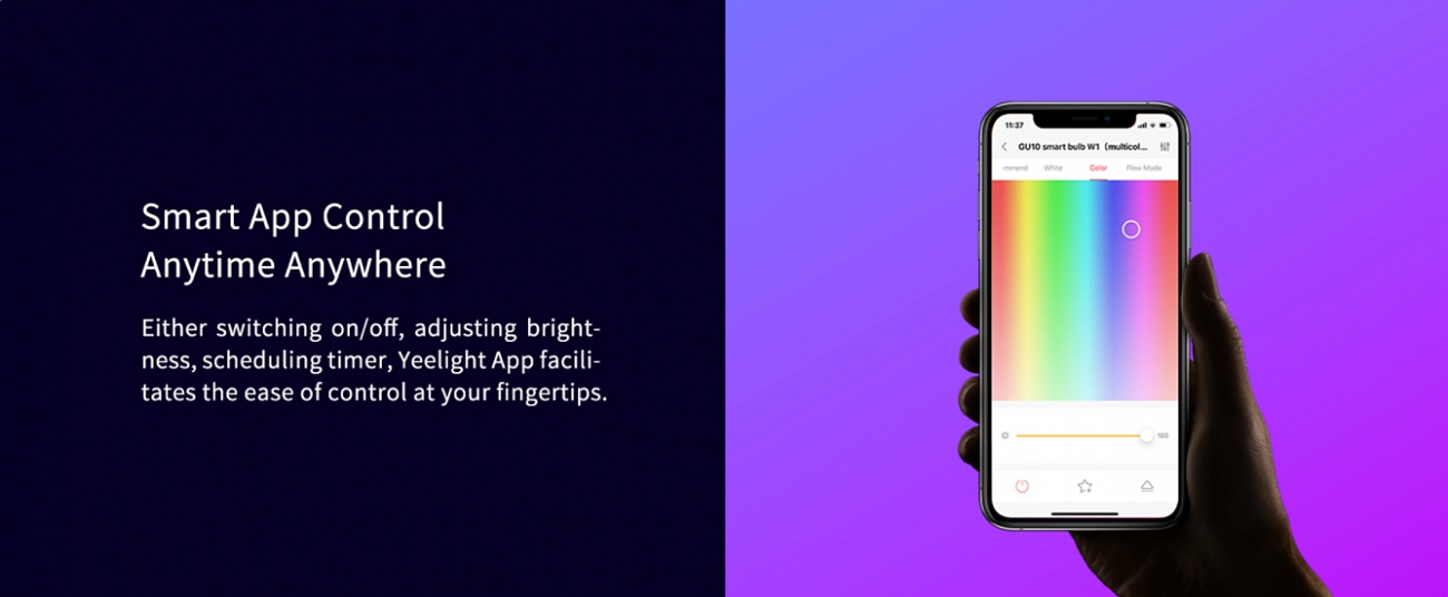 Умная лампочка Xiaomi Yeelight GU10 Smart Bulb (YLDP004-A) купить в интернет-магазине icover
