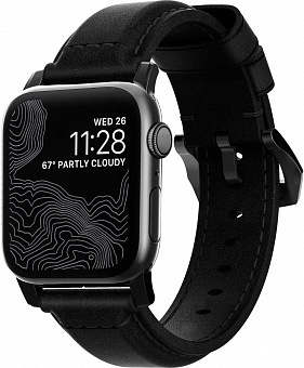 Ремешок Nomad Traditional Strap (NM1A41BT00) для Apple Watch Series SE/6/2/3/4 42/44 mm (Black)