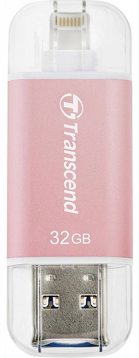 Внешний накопитель Transcend JetDrive Go 300 32Gb USB 3.1/Lightning (TS32GJDG300R) для устройств Apple (Rose Gold) купить в интернет-магазине icover