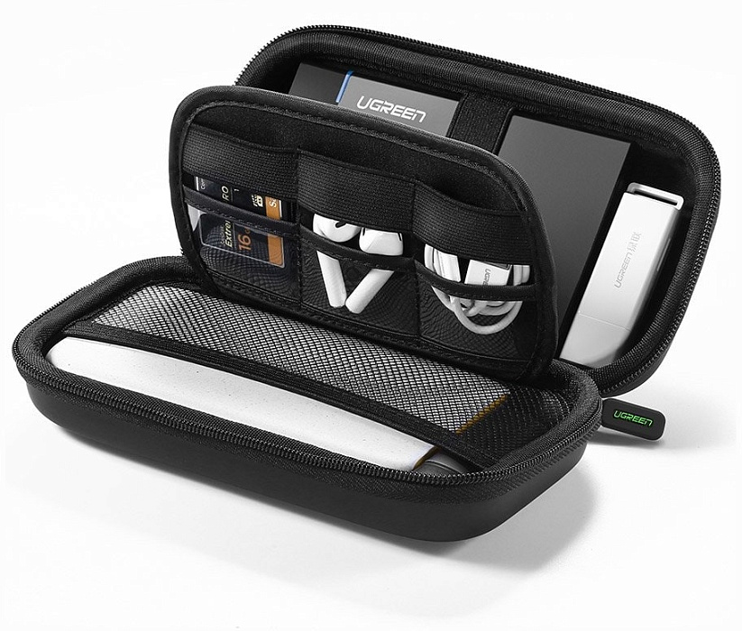 Органайзер Ugreen LP128 (50274) Hard Disk & Accessory Multi-functional Storage Bag (Black) купить в интернет-магазине icover