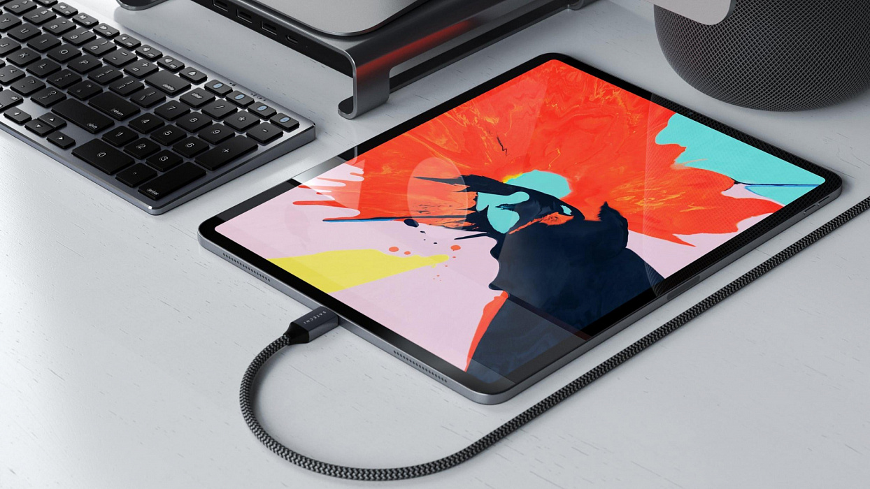 Кабель Satechi ST-TCC10M USB-C 25cm (Space Grey) купить в интернет-магазине icover