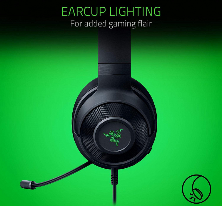 Игровая гарнитура Razer Kraken X USB RZ04-02960100-R3M1 (Black) купить в интернет-магазине icover