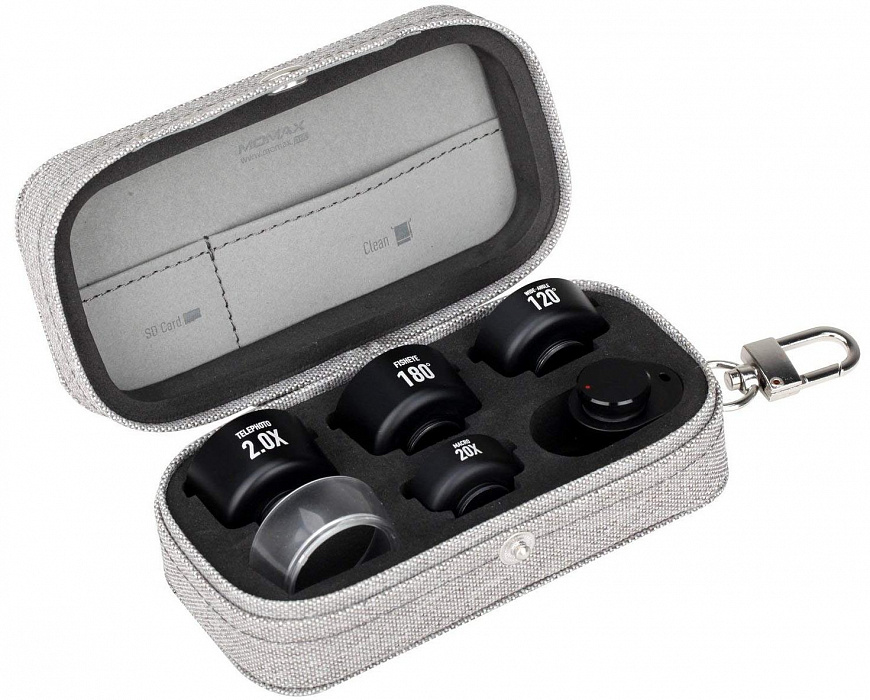 Набор объективов Momax X-Lens Pro 4 in 1 (CAM7W) для смартфона (Black) купить в интернет-магазине icover