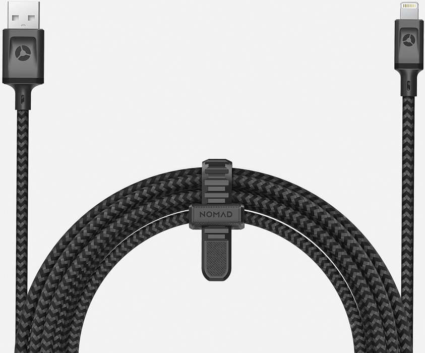 Кабель для iPhone, iPad Nomad (NM01AB1000) USB-A to Lightning 3m (Black) купить в интернет-магазине icover