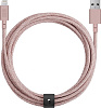 Кабель для iPhone, iPad Native Union Belt Cable (BELT-KV-L-ROSE-3) USB to Lightning 3m (Pink) купить в интернет-магазине icover