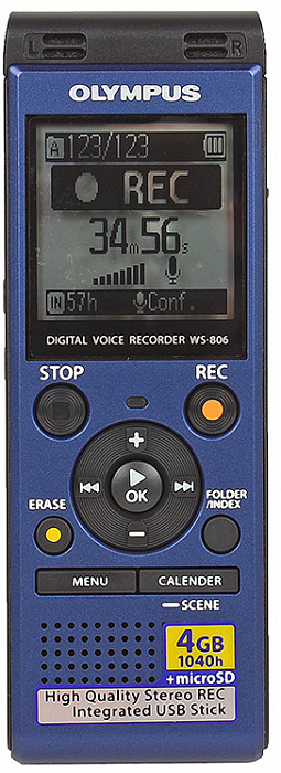 Olympus WS-806 - цифровой диктофон (Blue) купить в интернет-магазине icover
