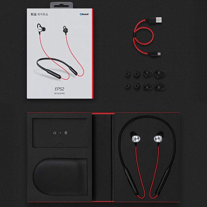 Беспроводные наушники Meizu Sports EP52 (Red/Black) купить в интернет-магазине icover