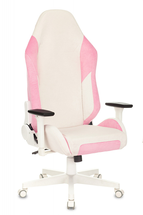 Игровое кресло Бюрократ Zombie EPIC PRO Fabric (White/Pink) купить в интернет-магазине icover