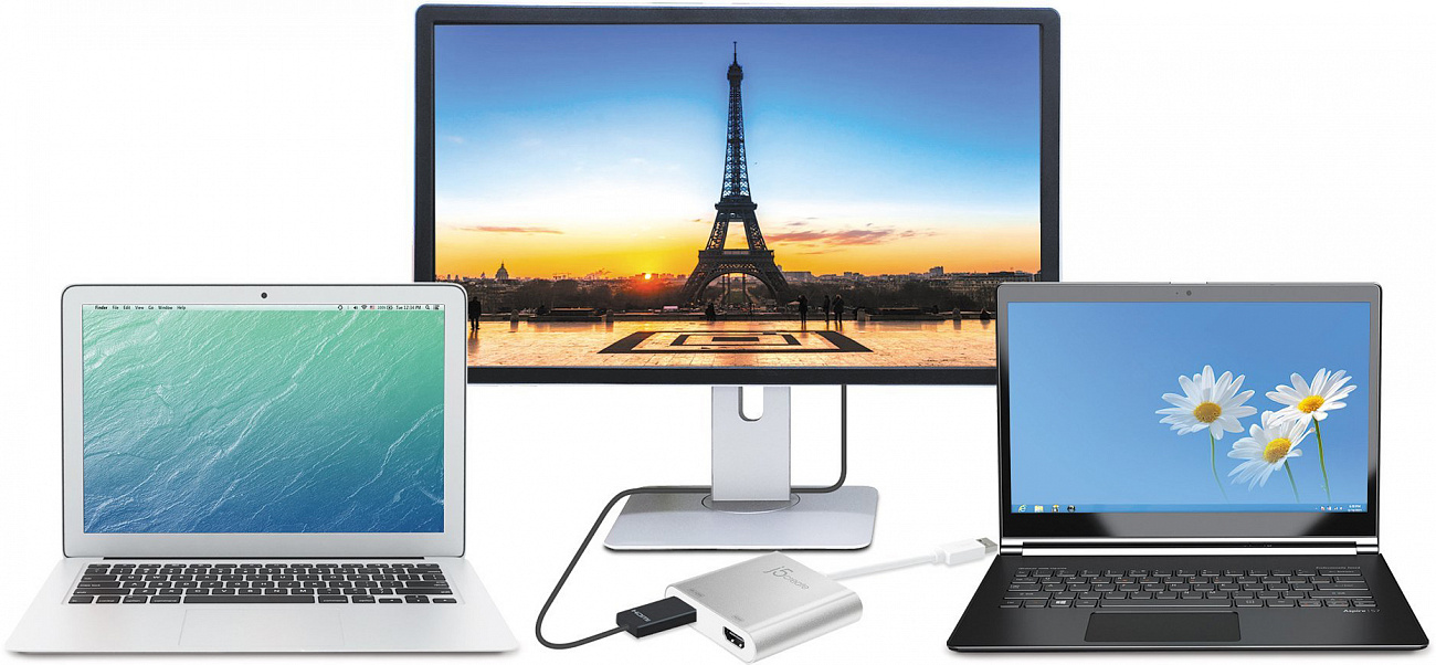 Переходник j5create Multi-Monitor Adapter (JUA365) USB 3.0 to Dual HDMI (Silver) купить в интернет-магазине icover