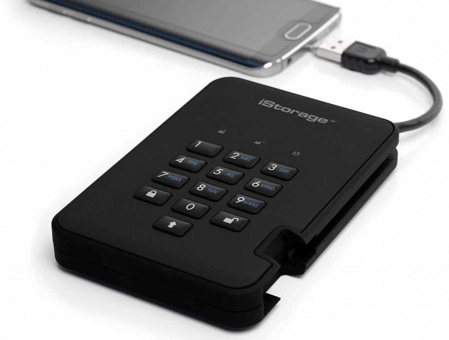 Внешний диск iStorage DiskAshur 2 128Gb IS-DA2-256-SSD-128-B (Black) купить в интернет-магазине icover