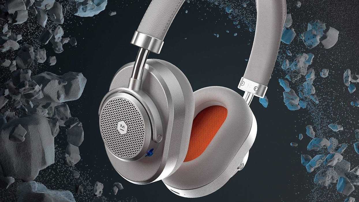 Bluetooth-наушники с микрофоном Master&Dynamic MW65 ANC (Silver Metal/Grey Leather) купить в интернет-магазине icover