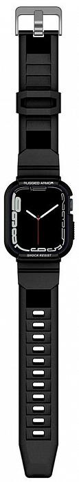 Чехол Spigen Rugged Armor Pro (ACS00546) для Apple Watch series 7/SE/6/5/4 41mm/40mm (Black) купить в интернет-магазине icover