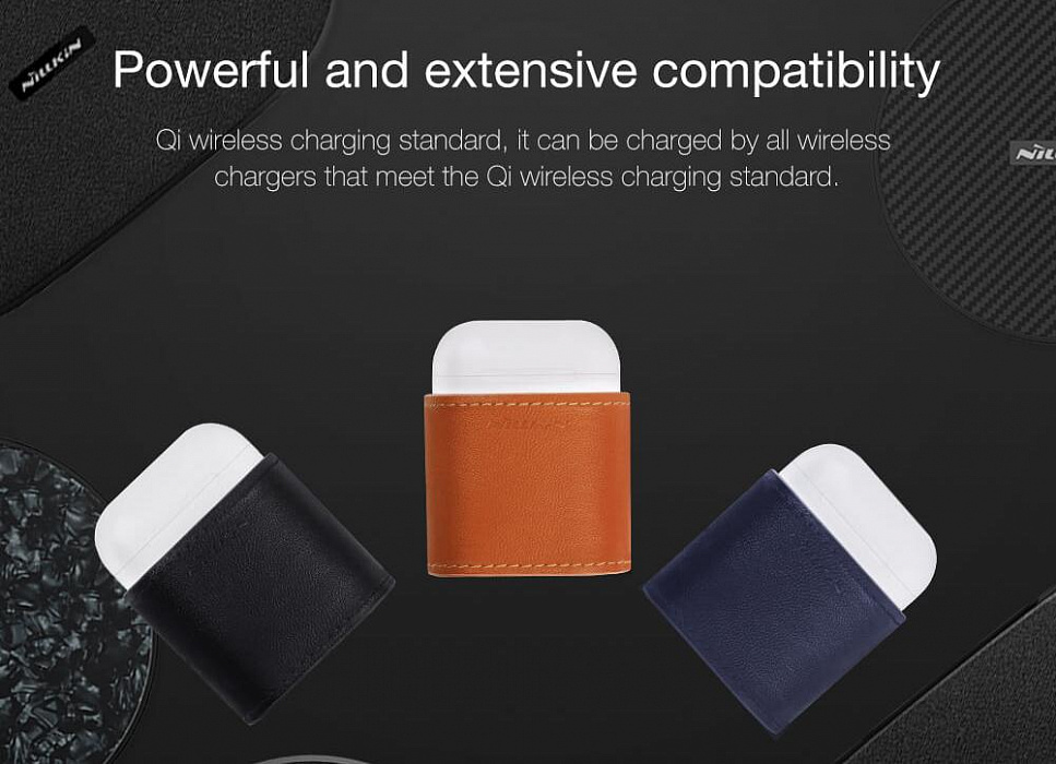 Чехол c беспроводной зарядкой Nillkin Mate Wireless Charging Case для AirPods (Blue) купить в интернет-магазине icover