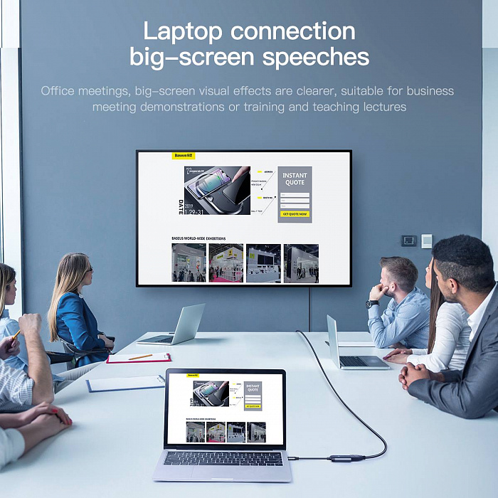 Переходник Baseus Enjoy HUB USB Type-C - HDMI 2x PD HD - USB Type-C (CAHUB-I0G) (Deep Grey) купить в интернет-магазине icover