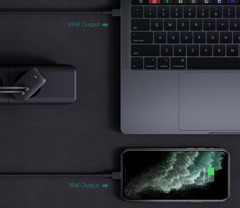 Сетевое зарядное устройство Aukey Omnia Duo PD 65W 2xUSB-C PA-B4 (Black) купить в интернет-магазине icover